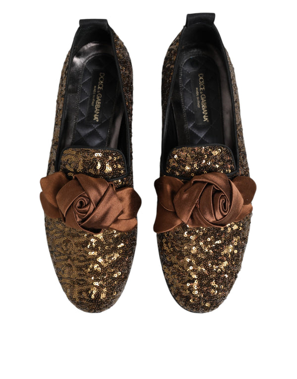Gold Pailletten Slip On Loafers Männer Kleid Schuhe