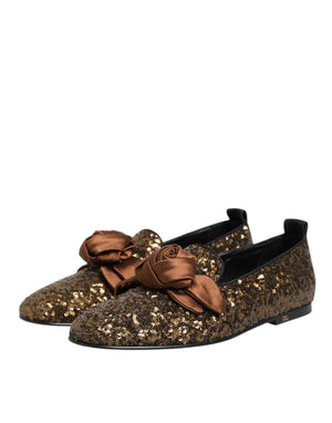 Gold Pailletten Slip On Loafers Männer Kleid Schuhe