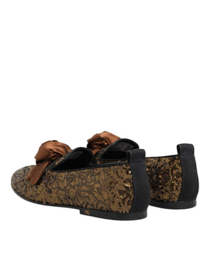 Gold Pailletten Slip On Loafers Männer Kleid Schuhe