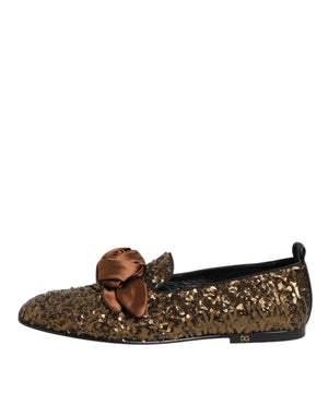 Gold Pailletten Slip On Loafers Männer Kleid Schuhe