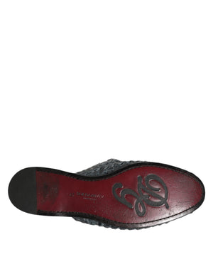 Blau gewebt Pantoletten MULES Herren Sandalen Schuhe