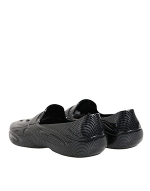 Schwarzer Gummi Rutschen Low Top Sneakers Schuhe