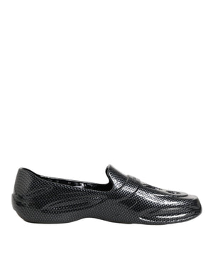 Schwarzer Gummi Rutschen Low Top Sneakers Schuhe