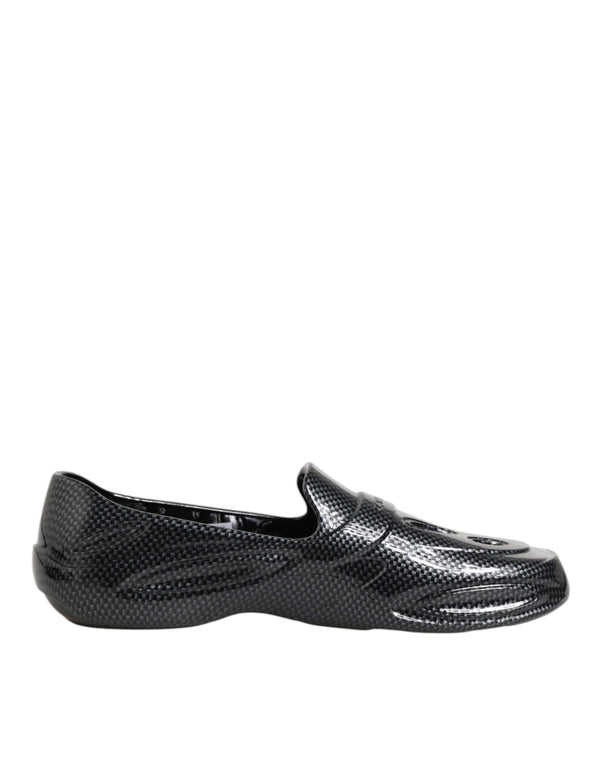 Schwarzer Gummi Rutschen Low Top Sneakers Schuhe