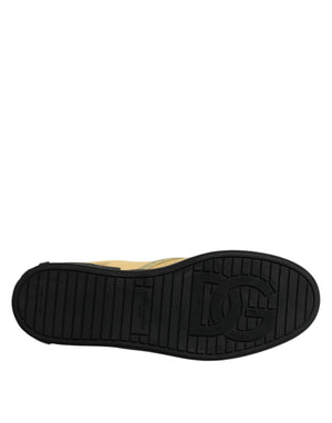 Gelbe Baumwolle Low Top Slip On Sneakers Schuhe