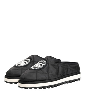 Schwarz Nylon Low Top Slip On Sneaker Schuhe