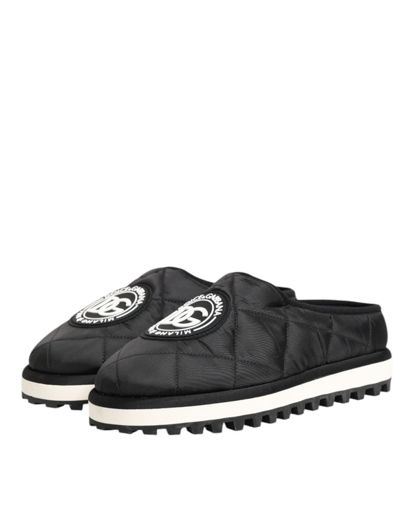 Schwarz Nylon Low Top Slip On Sneaker Schuhe