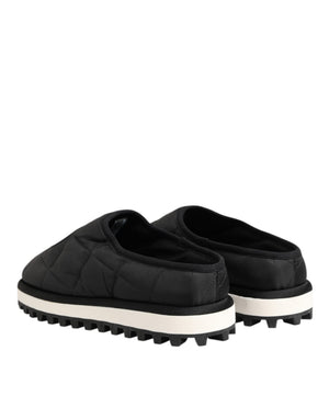 Schwarz Nylon Low Top Slip On Sneaker Schuhe