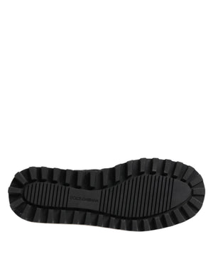 Schwarz Nylon Low Top Slip On Sneaker Schuhe