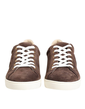 Braun Wildleder Leder Low Top Männer Turnschuhe Schuhe