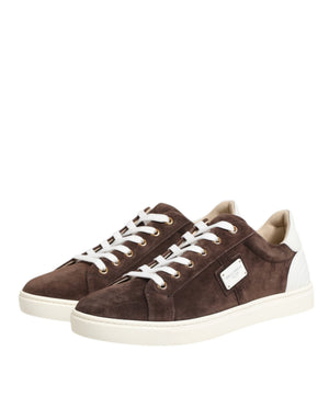 Braun Wildleder Leder Low Top Männer Turnschuhe Schuhe