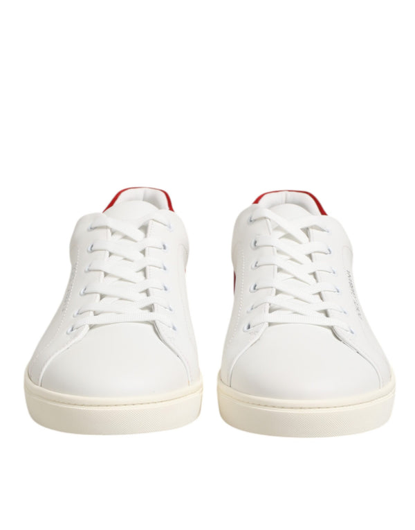 Weiß Rot Leder Low Top Männer Turnschuhe Schuhe