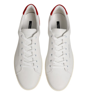 Weiß Rot Leder Low Top Männer Turnschuhe Schuhe