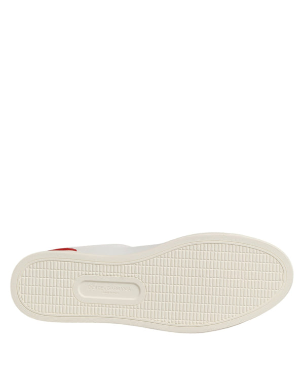 Weiß Rot Leder Low Top Männer Turnschuhe Schuhe