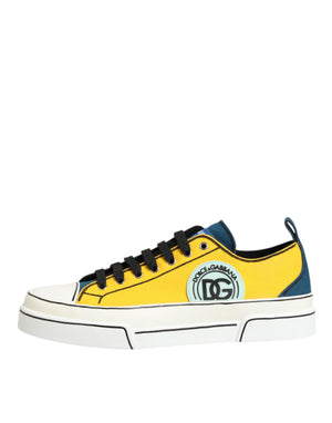 Multicolor Baumwolle Logo Low Top Sneakers Schuhe