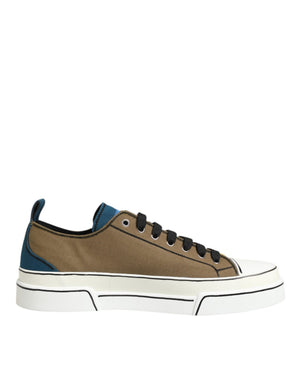 Multicolor Baumwolle Logo Low Top Sneakers Schuhe