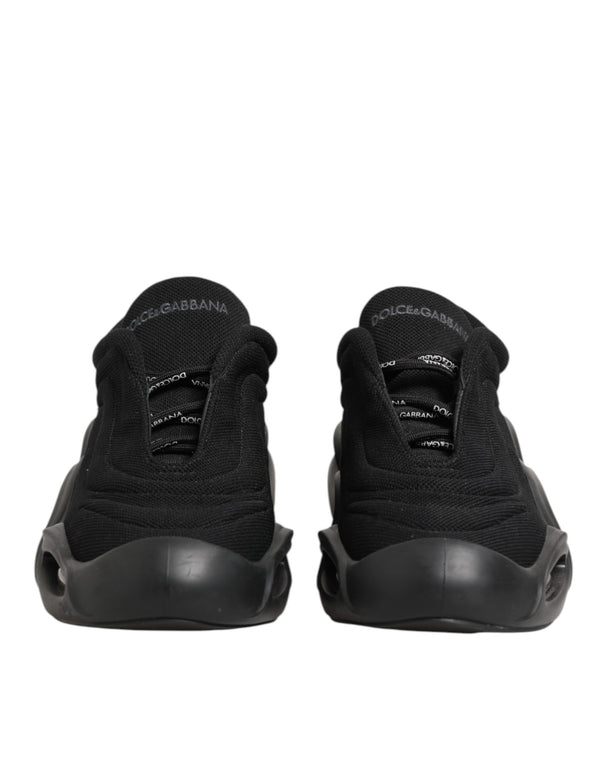 Schwarz Lace Up Wave Low Top Männer Sneaker Schuhe
