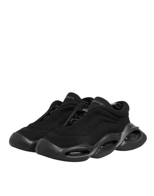 Schwarz Lace Up Wave Low Top Männer Sneaker Schuhe