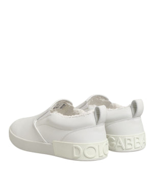 Weiß Leder Low Top Slip On Turnschuhe Schuhe