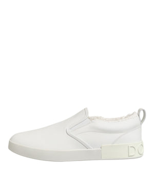 Weiß Leder Low Top Slip On Turnschuhe Schuhe