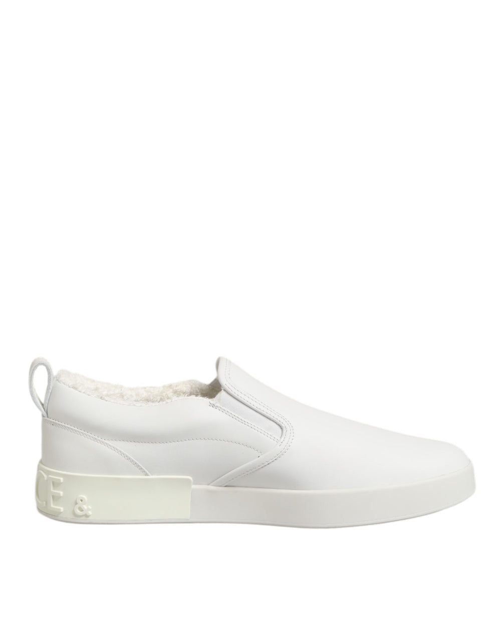 Weiß Leder Low Top Slip On Turnschuhe Schuhe