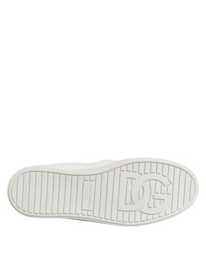 Weiß Leder Low Top Slip On Turnschuhe Schuhe