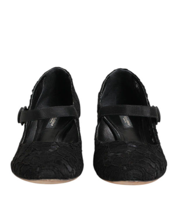 Schwarz Vally Taormina Floral Spitze Pumps Schuhe