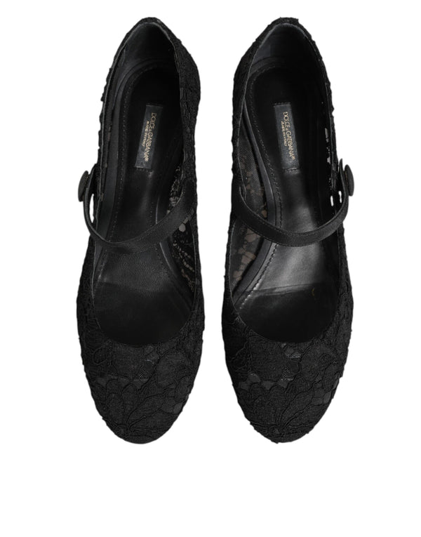 Schwarz Vally Taormina Floral Spitze Pumps Schuhe