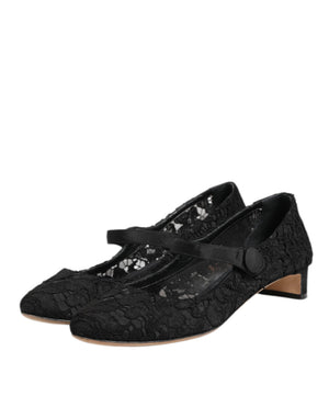 Schwarz Vally Taormina Floral Spitze Pumps Schuhe