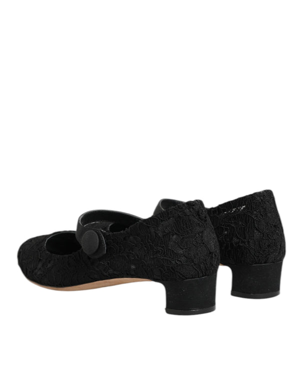 Schwarz Vally Taormina Floral Spitze Pumps Schuhe
