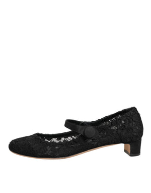 Schwarz Vally Taormina Floral Spitze Pumps Schuhe