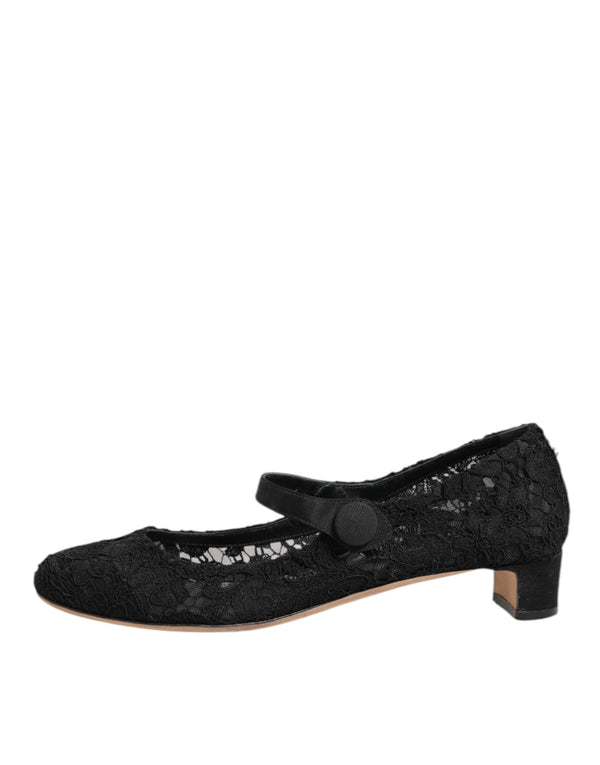 Schwarz Vally Taormina Floral Spitze Pumps Schuhe
