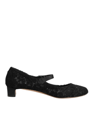 Schwarz Vally Taormina Floral Spitze Pumps Schuhe