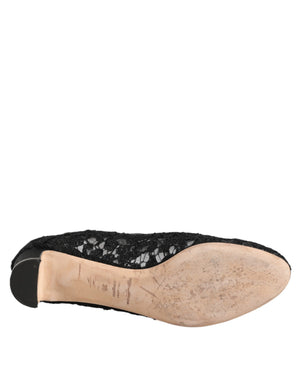 Schwarz Vally Taormina Floral Spitze Pumps Schuhe
