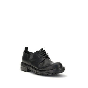 Schwarze Kalbshaut Bos Taurus Oxford- und Derby-Schuhe