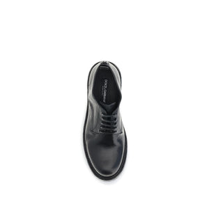 Schwarze Kalbshaut Bos Taurus Oxford- und Derby-Schuhe