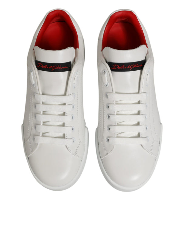 Weiße Leder Schnürschuhe Low Top Sneakers Schuhe