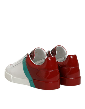 Multicolor Leder Logo Low Top Sneakers Schuhe