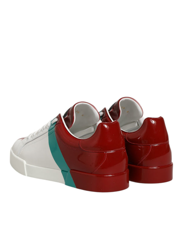 Multicolor Leder Logo Low Top Sneakers Schuhe