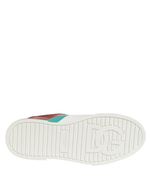 Multicolor Leder Logo Low Top Sneakers Schuhe