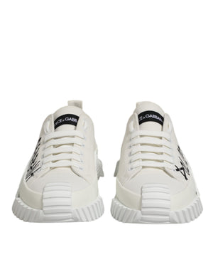 Weiß Baumwolle NS1 Low Top Sneaker Schuhe