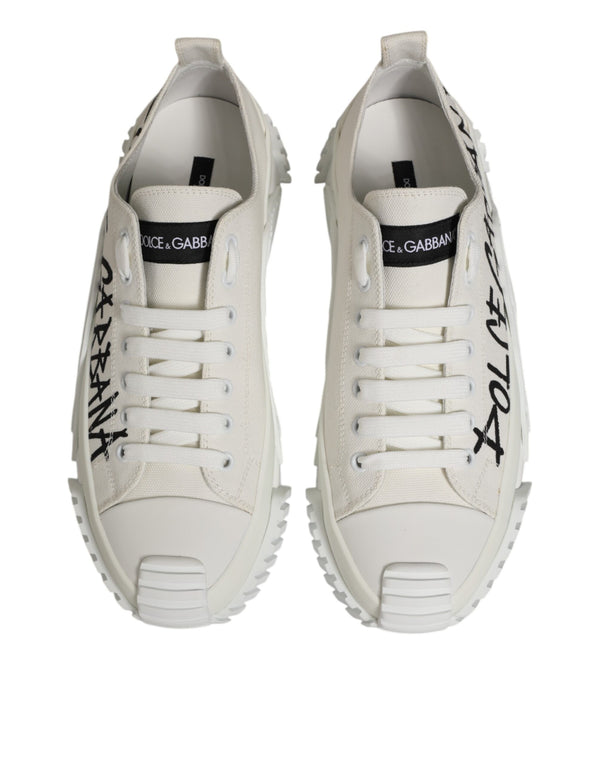 Weiß Baumwolle NS1 Low Top Sneaker Schuhe