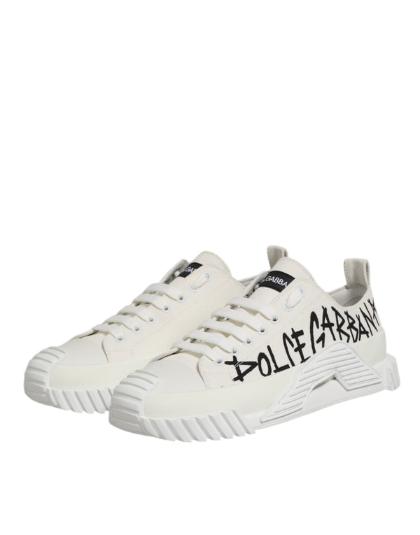 Weiß Baumwolle NS1 Low Top Sneaker Schuhe