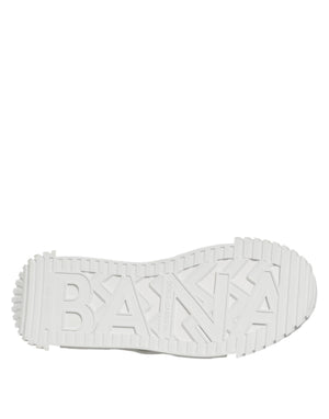 Weiß Baumwolle NS1 Low Top Sneaker Schuhe