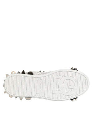 Schwarz Weiß Nieten Low Top Sneakers Schuhe