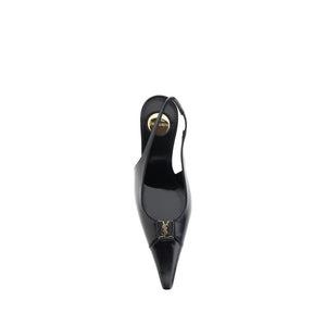 Schwarze Kalbsleder-Bos-Taurus-Pumps mit hohem Absatz