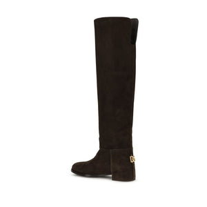 Braune Kalbshaut Bos Taurus Stiefeletten
