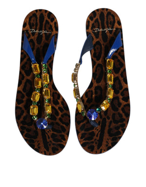 Blau Kristalle Flats Sandalen Beachwear Schuhe