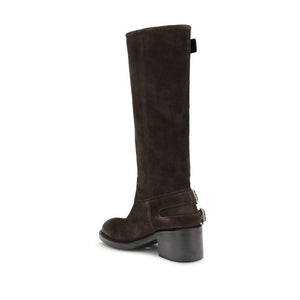 Braune Kalbshaut Bos Taurus Schnürstiefel