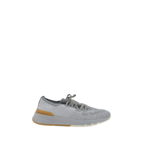 Graue Baumwoll-Sportschuhe